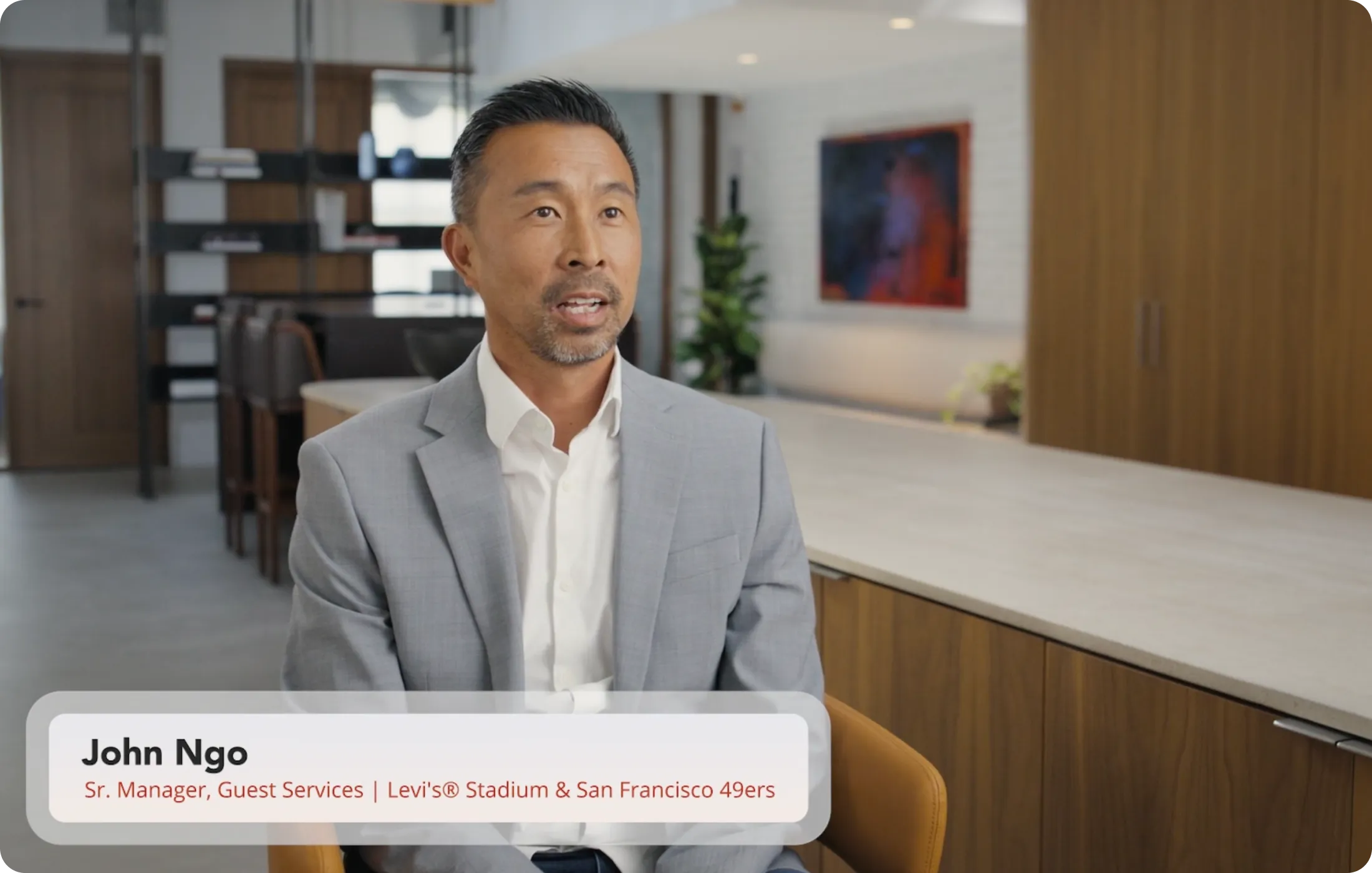 John Ngo speaking in Teambridge’s published Levi’s Stadium customer interview